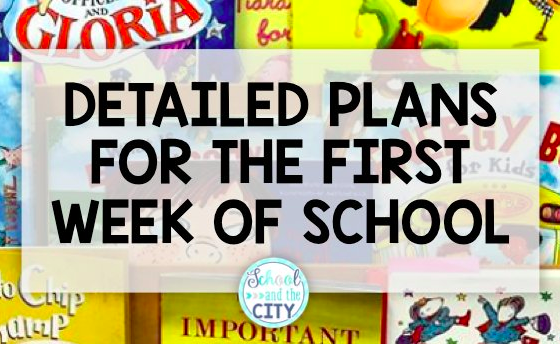 The First Week of 3rd Grade: Day by Day Plans