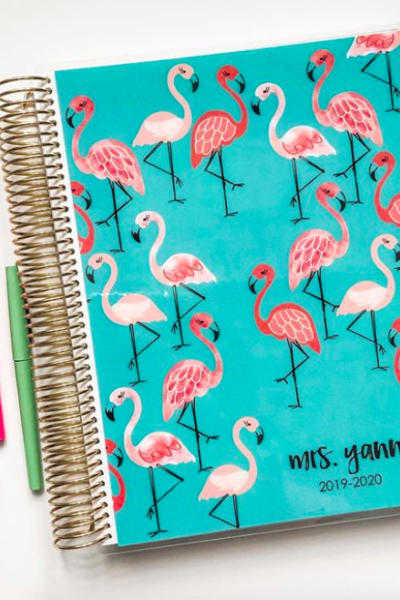 Look inside an Erin Condren teacher lesson planner.