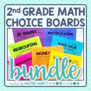 2nd Grade Math Choice Boards