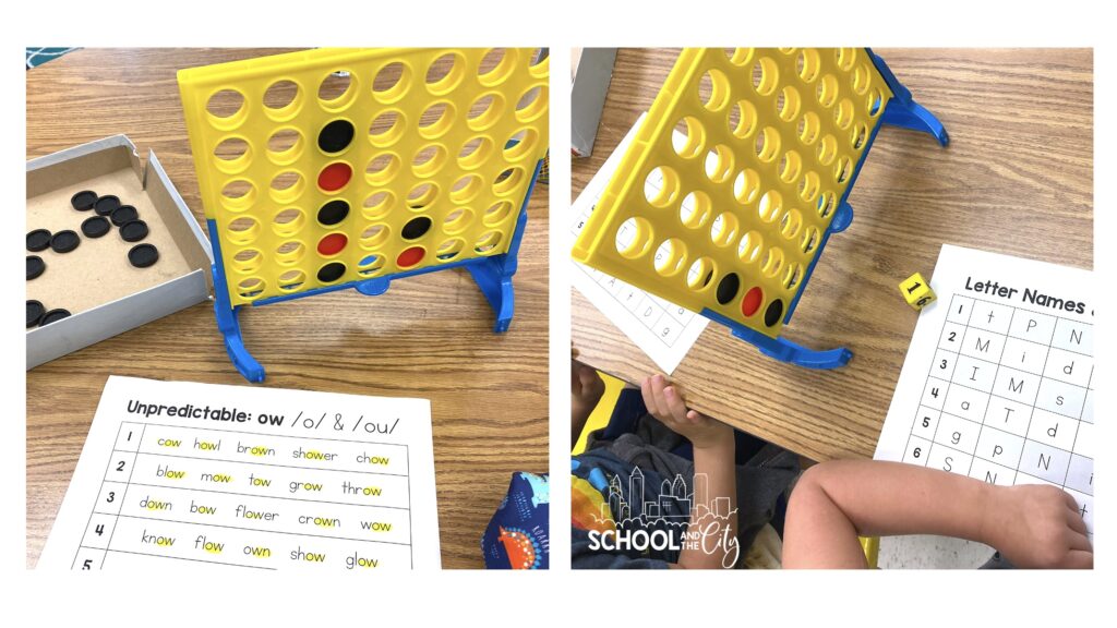 gamify phonics for fluency and decoding practice - connect 4 game